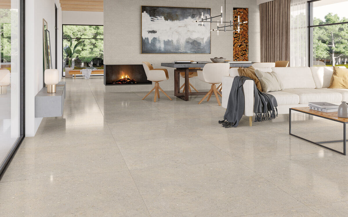 На пол Cement Stone Dark Grey Lapp 60x120 - фото 9