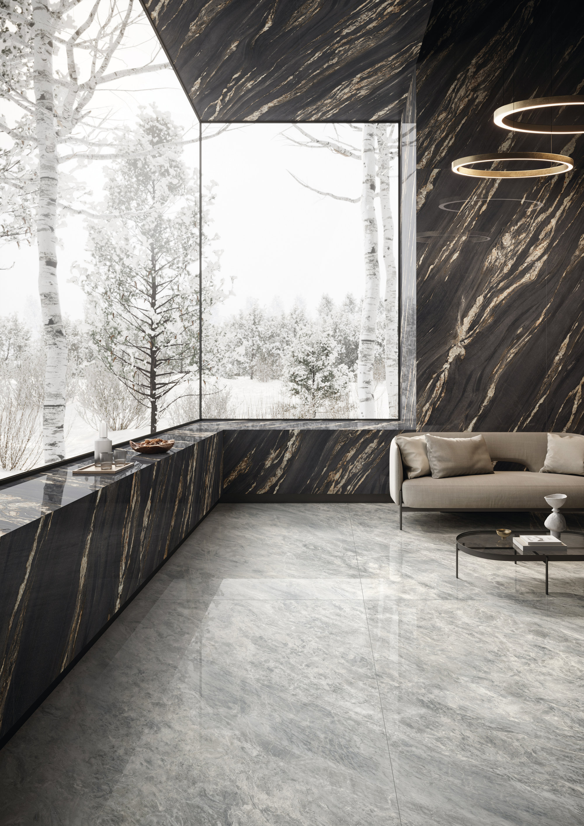 SY315338MF6 На пол Marmi Maxfine Black Marquinia Silky 150x300 - фото 15