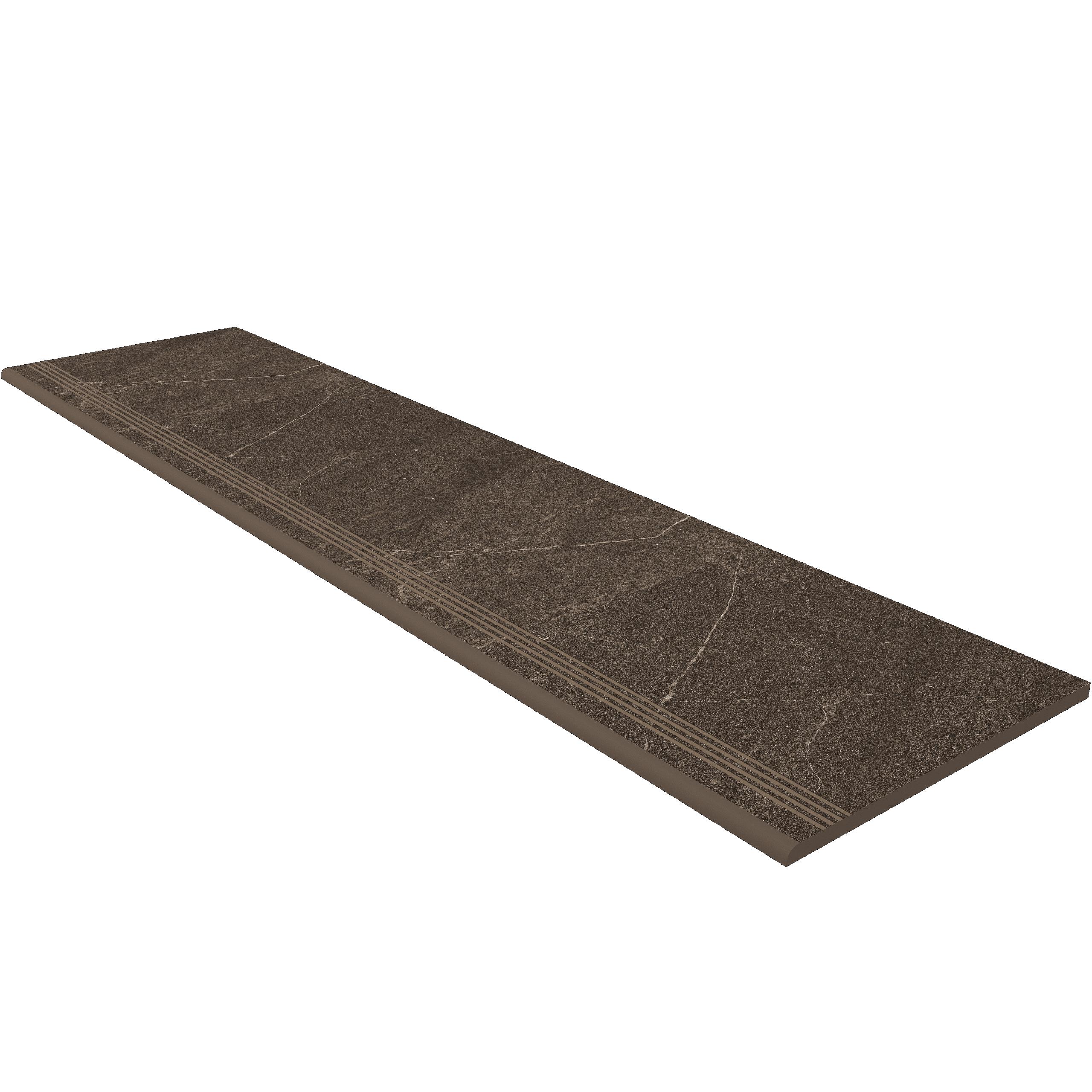 Steptrade/GB04_NS/30x120x9 Ступень Gabbro GB04 Коричневый Неполированная с насечками 30x120x9