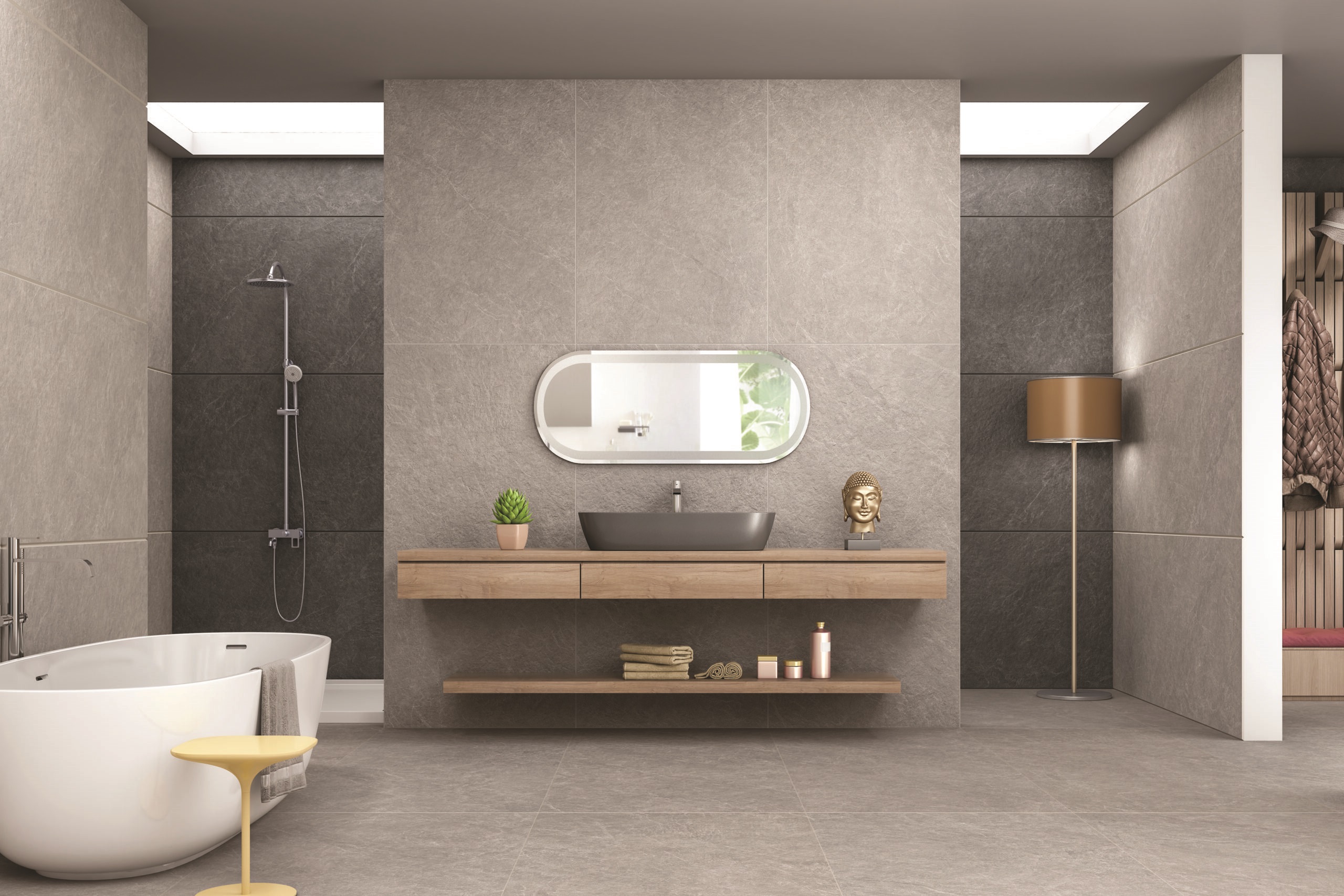 На пол Lapato / Granolith Bonita Stone Beige Grey 60x120 - фото 4