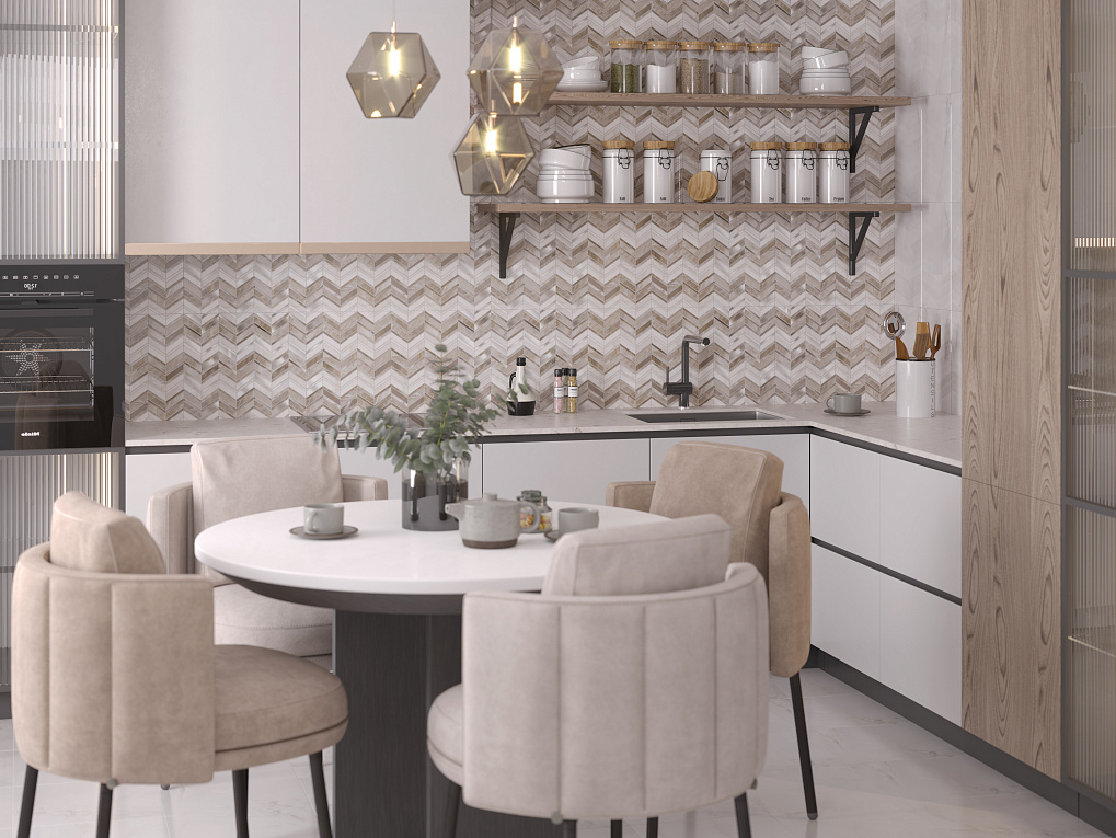 На пол Аника Бежевый КГ 01 v2 400х400х7 - фото 7