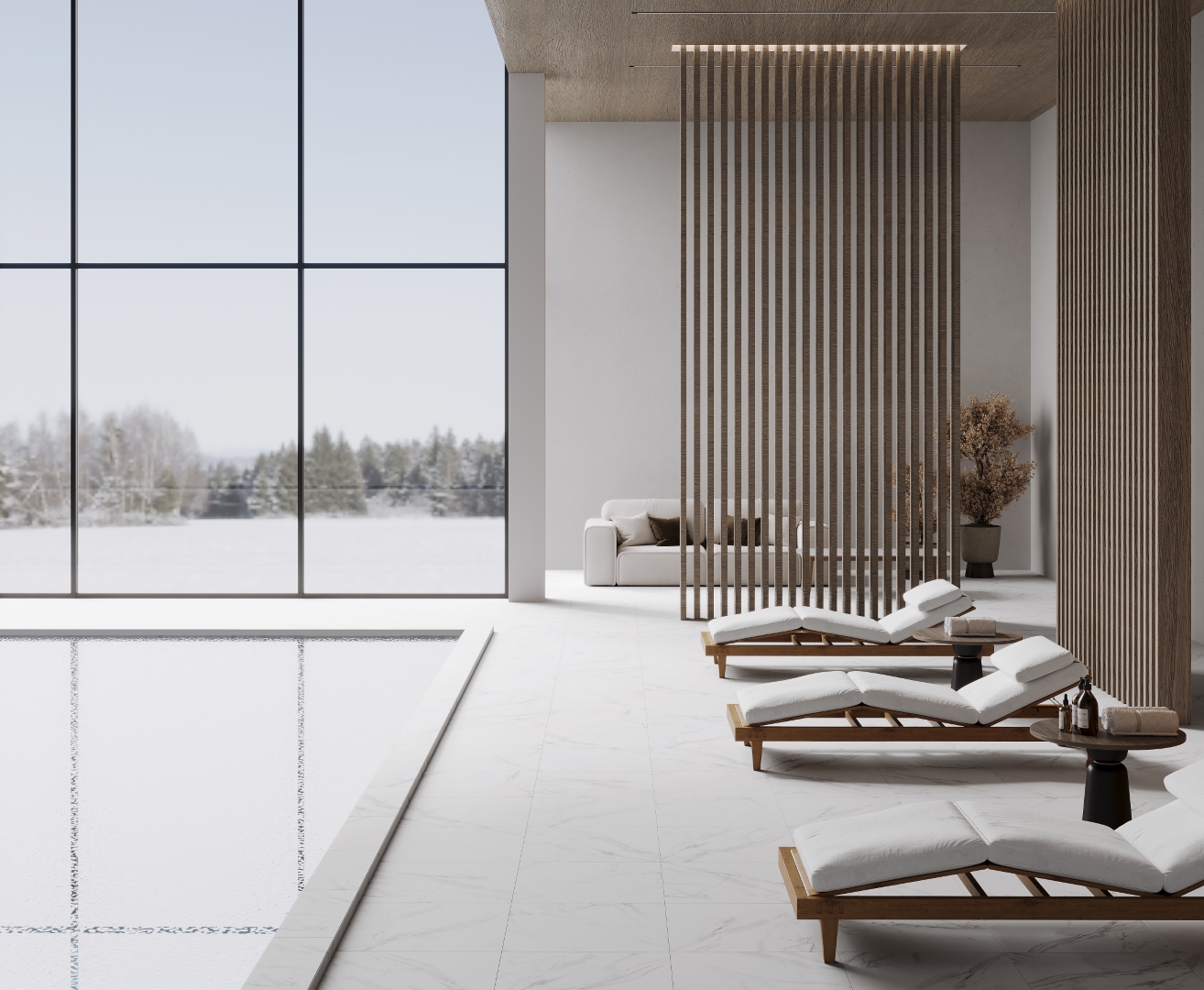 На пол Carrara Blanco PRO Белый матовый R11Soft 60х60 - фото 23