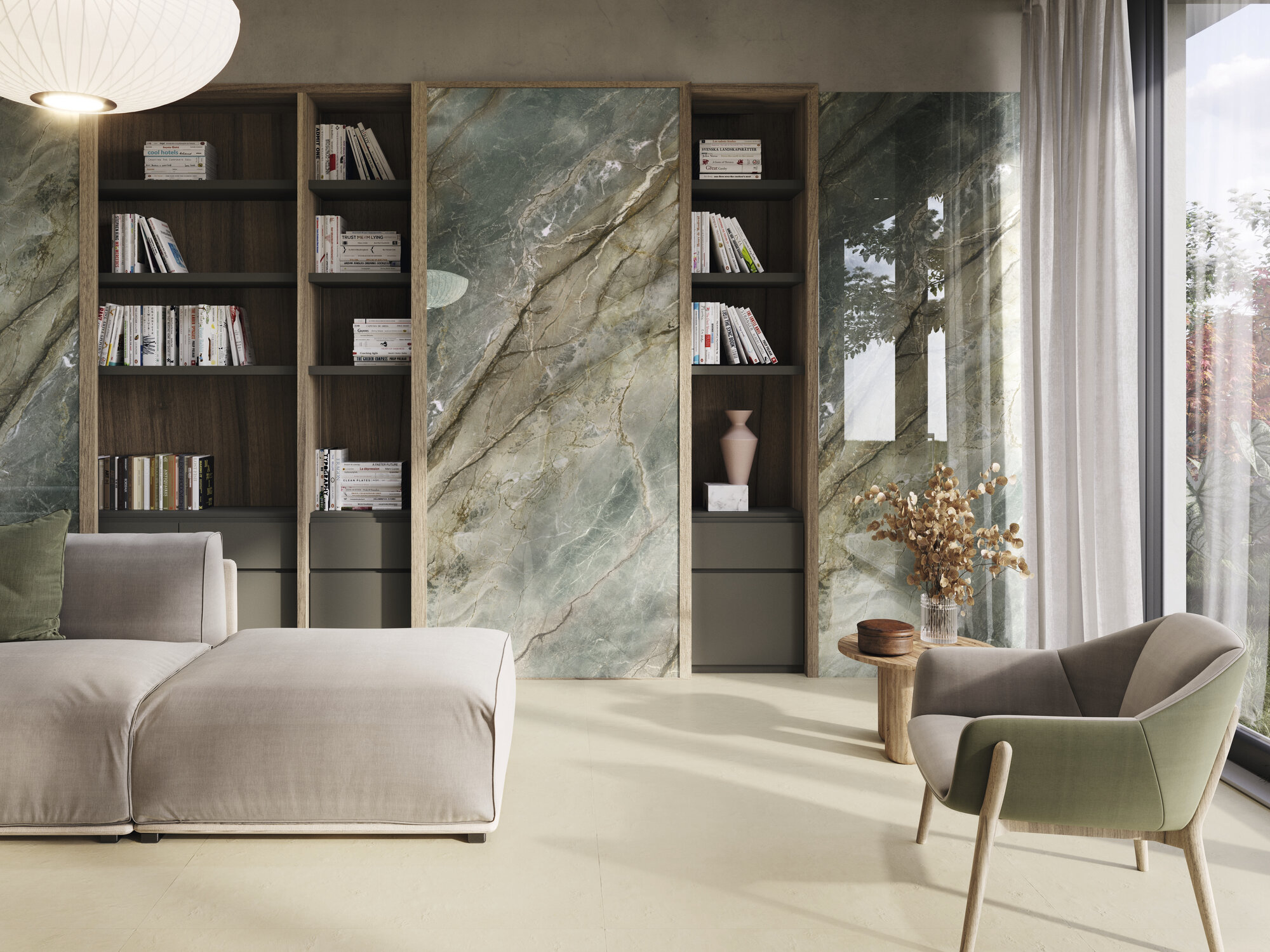 A044179 На пол Brazil Green 3D Honed Rect 60x120 - фото 3