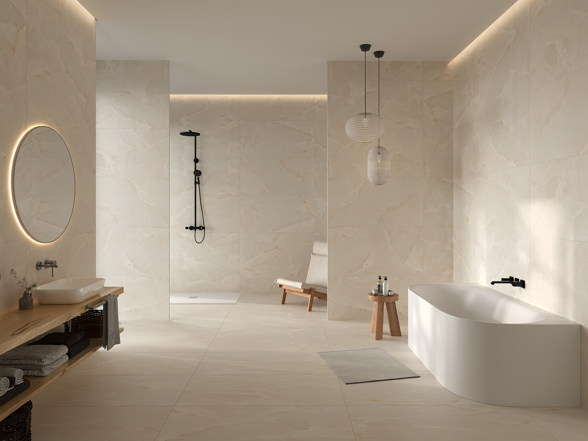 На пол Luna Rossa Onyx Elegant Pearl Satin 60x120 - фото 24
