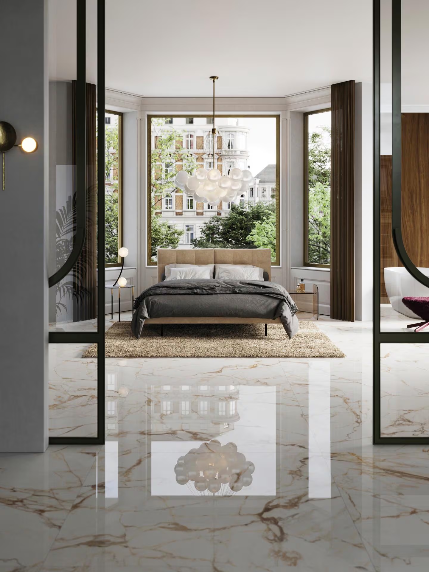 100354919 Декор Glem White Deco 59.6x150 - фото 6