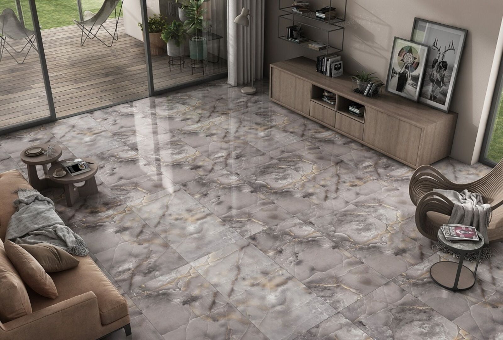 N20488 На пол Grand Classic Tokyo Grey Polished 80x160 - фото 8