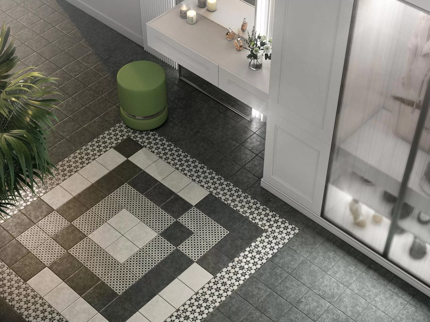 VT/A294/SG1544N Декор Фреджио 1 черно-белый - фото 3