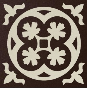 Декоративная вставка Метлахская плитка 070N015D003 ENC15 Lui 03 (BRU. BAU) 7x7