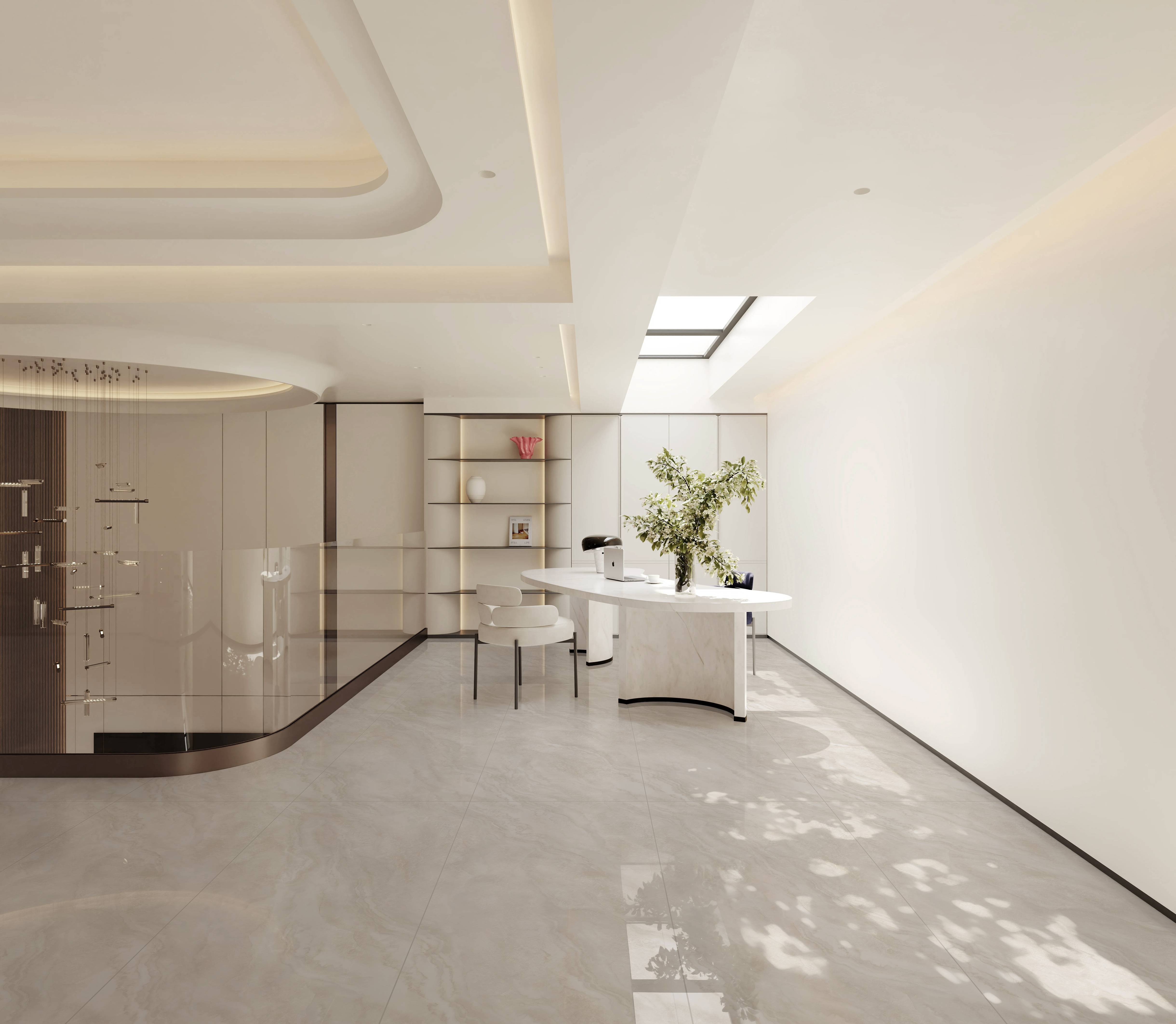 NTT9351SG На пол Riverstone Sandstone White Satin Glazed 60x120 - фото 11