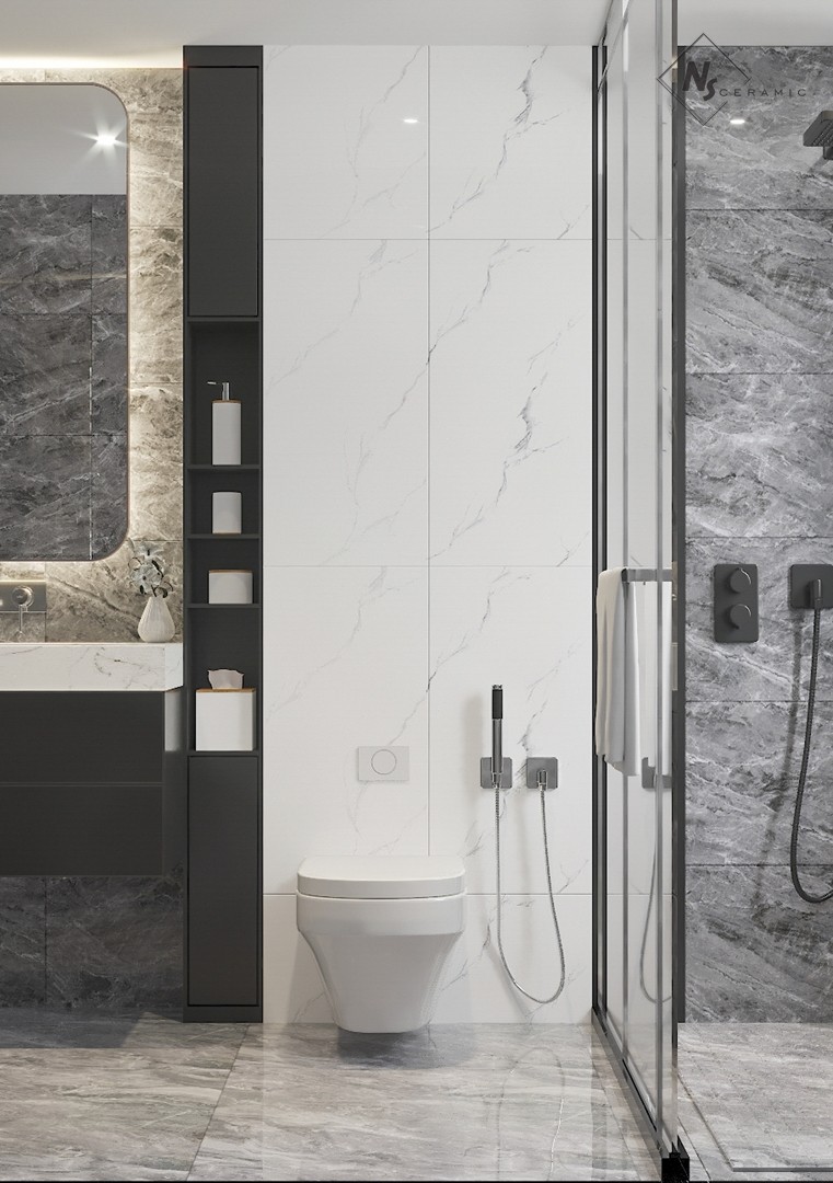 NSC8045 На пол Porcelain Tile 8045 Серый матовый 80x80 - фото 23