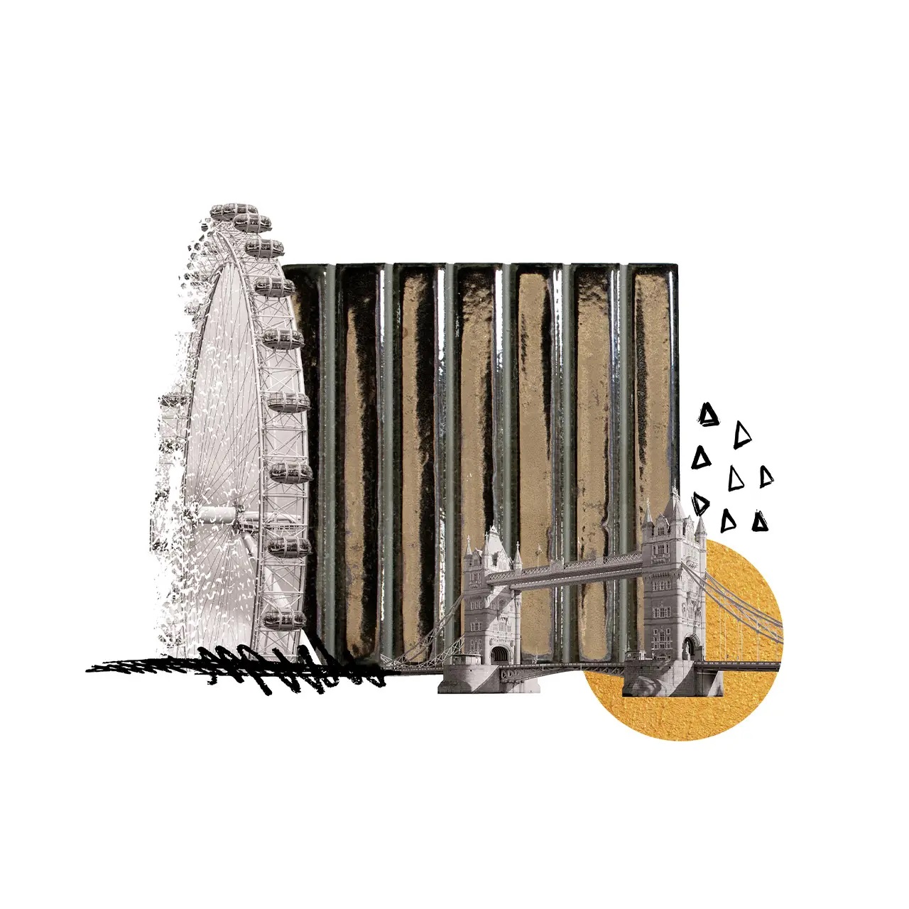 134904 На стену London Calling Bars Silver 11.6x11.6 - фото 18