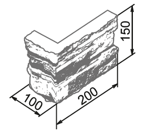 На стену Сорренто 456 Угол 200х100х150х25 - фото 2