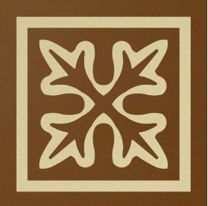 Декоративная вставка Метлахская плитка 050N001D003 ENC01 Patte 03 (CAR. IVO) 5x5