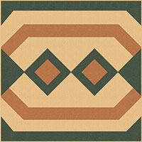 Декор Метлахская плитка 100E021F304 ENC 21F Cognac (Black Red) 10x10