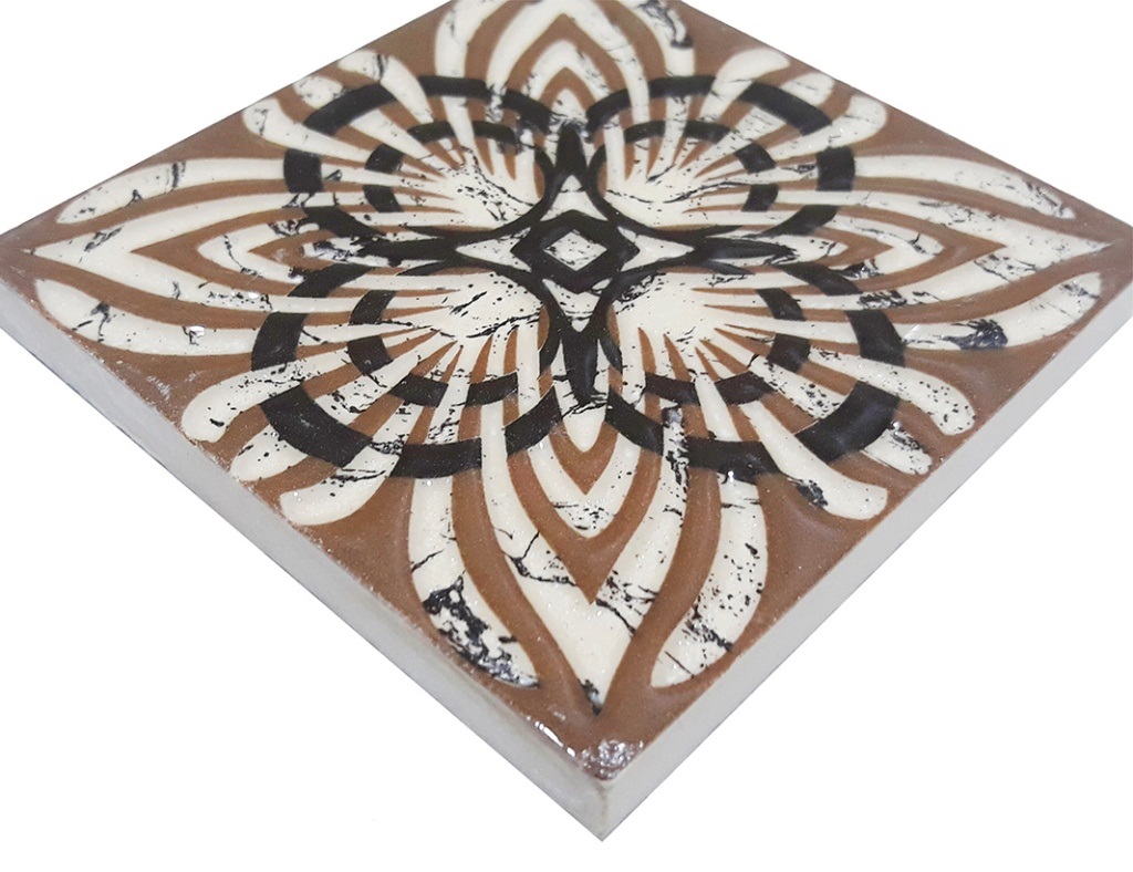 ВК 208 Декоративная вставка Керамические вставки Флора 8х8 - фото 2