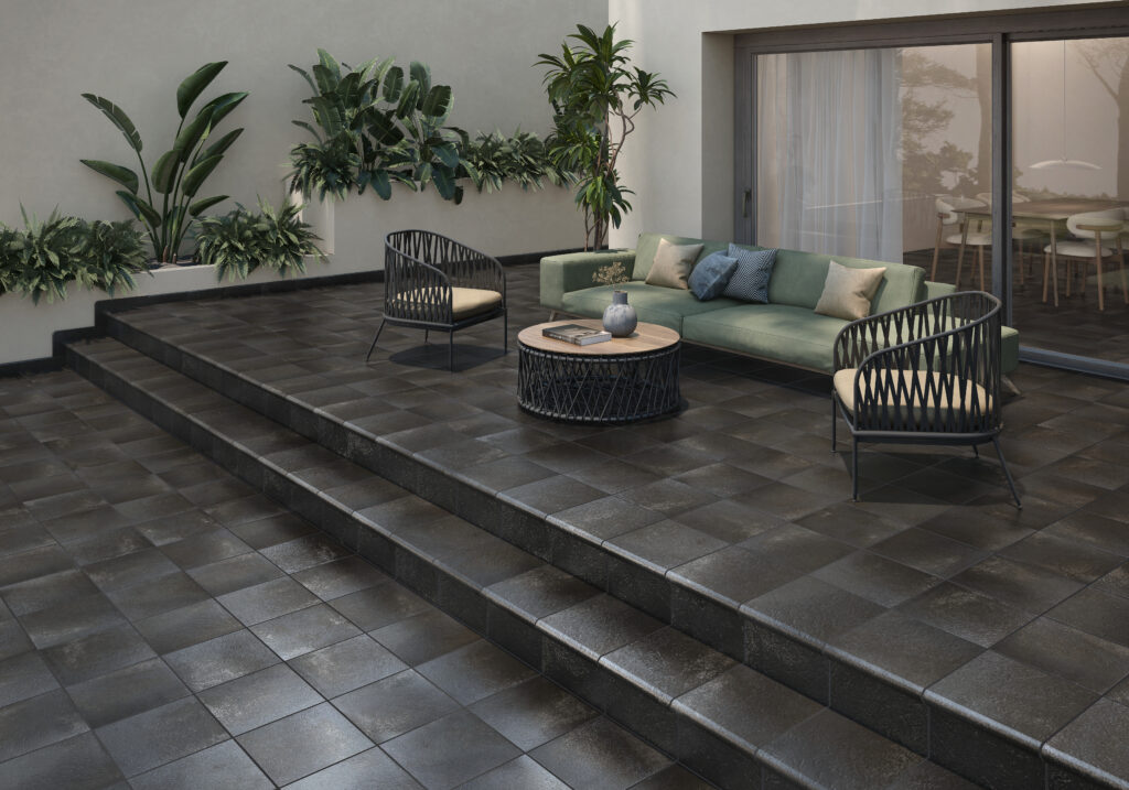 906859 На пол Metal Black 33x33 - фото 2