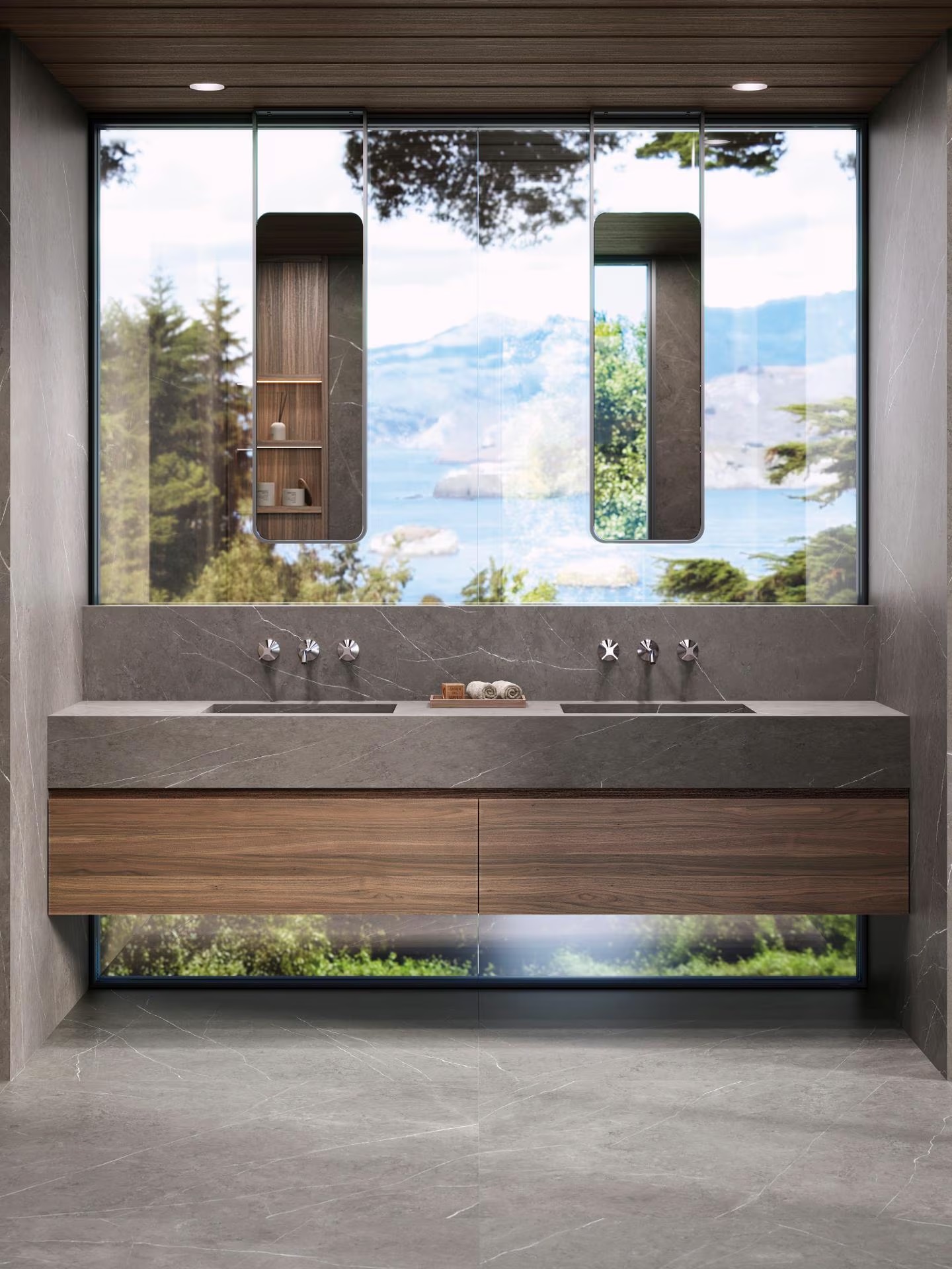 100332609 На пол Liem Black Grey Nature 120x270 - фото 16