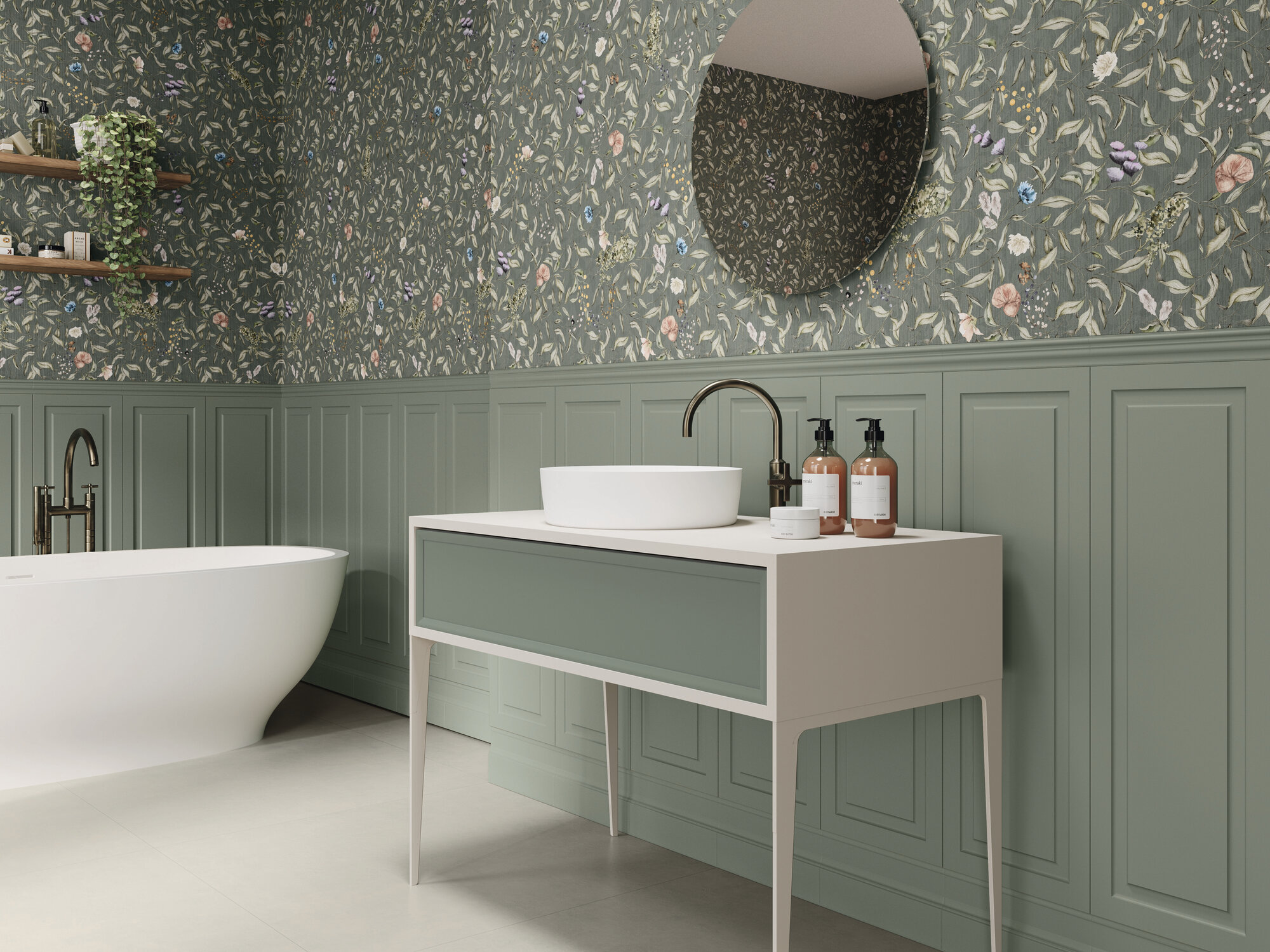 A043846 На стену Fables Lilium Beige Rect 30x90 - фото 8