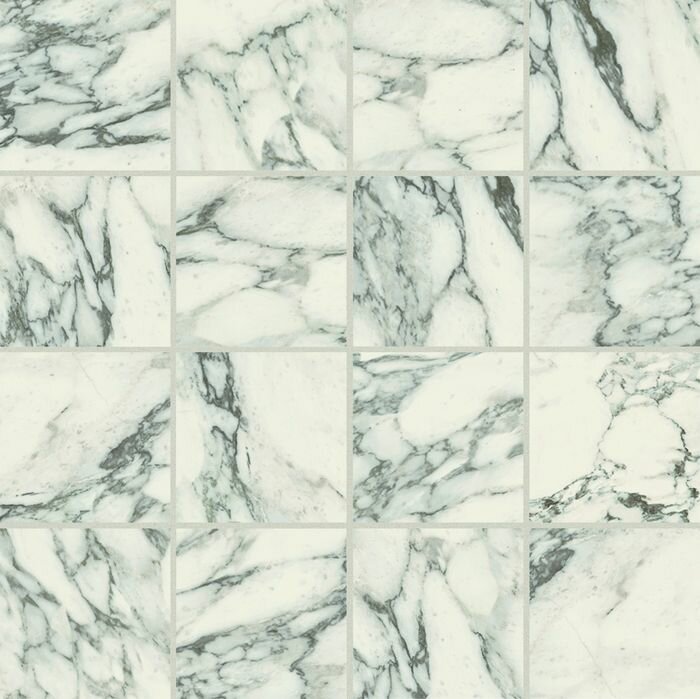 756811 Декор Stones&More 2.0 Arabescato White Mat Mosaico 6mm 7.5x7.5 30x30