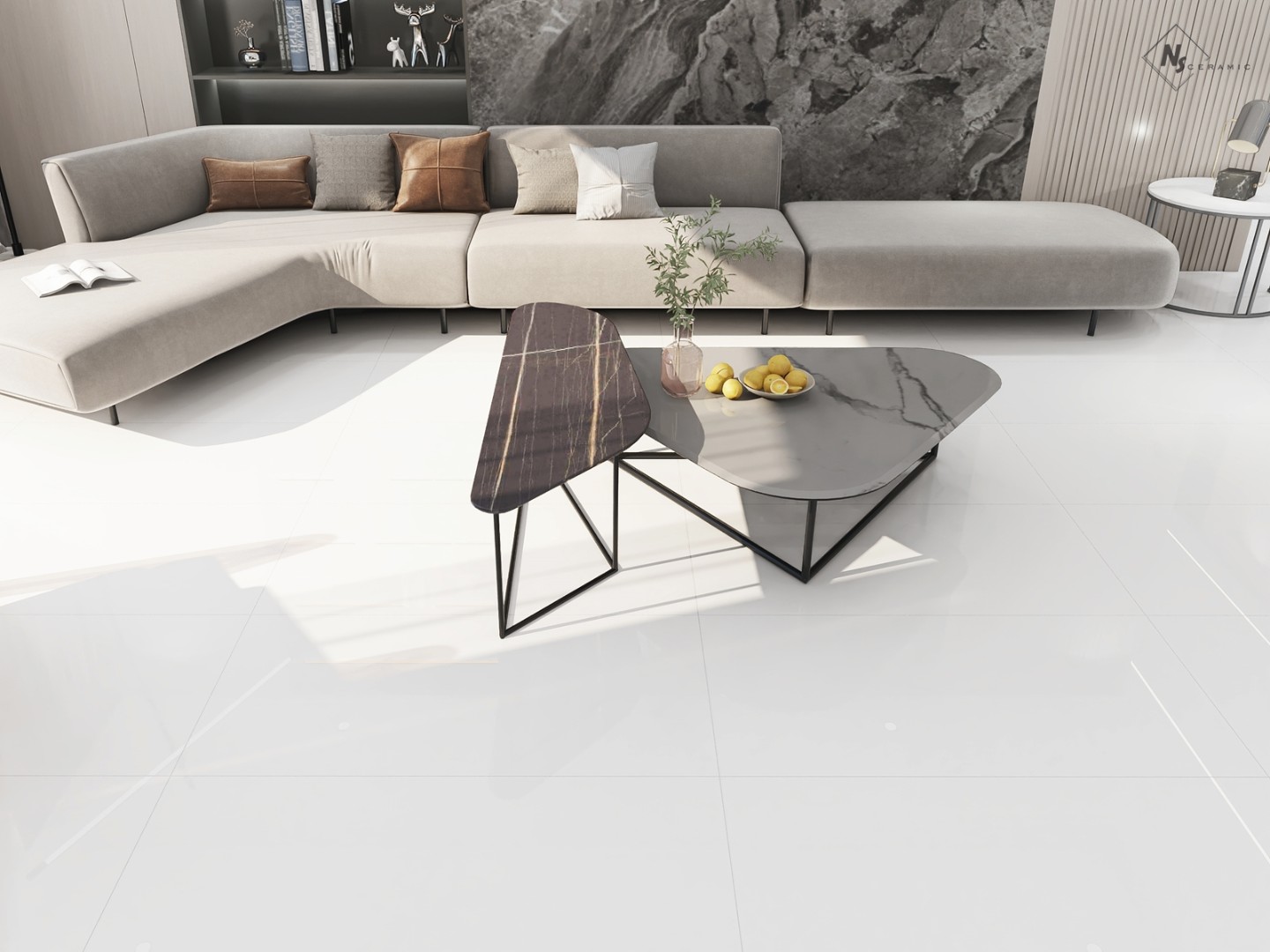 NSC8045 На пол Porcelain Tile 8045 Серый матовый 80x80 - фото 16