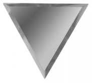 Плитка Зеркальная плитка Зеркальная серебряная полуромб внутренний рзс1-02(вн) 30х25,5