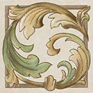 610090000776 Декоративная вставка Калабрия Уголок Тропея Натуральный 10x10