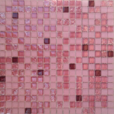 Мозаика Напольные вставки № 2084 микс розовый (1.5х1.5) 30x30