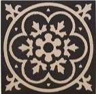 Декоративная вставка Метлахская плитка 070E009D303 ENC 09 White (Black) 7x7