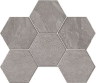 Mosaic/LN02_NS/TE02_NS/25x28.5/Hexagon Декор Luna LN02-TE02 Grey Hexagon неполированная 25x28.5