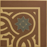 Декор Метлахская плитка 100E019A301-1 ENC 19A Cognac (Red, Black) old 10x10