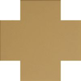 Декоративная вставка Метлахская плитка 070CRCOG Cross 7 Cognac COG 7x7