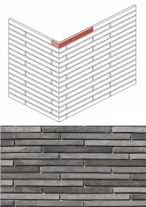 Искусственный камень White Hills Реген Брик 693-85 Design угол 33x4
