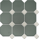 Керамогранит Field Material Dark Green OCT/White Dot 30x30