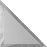 ТЗСм1-15 Плитка Зеркальная плитка Треугольная серебряная матовая с фацетом 10 мм 15x15