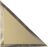 ТЗБм1-15 Плитка Зеркальная плитка Треугольная бронзовая матовая с фацетом 10 мм 15x15