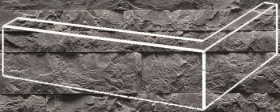 Искусственный камень Юрский мрамор узкий Угловой элемент 11.26 (mix) Графитовый