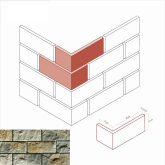 Искусственный камень Йоркшир 406-85 угол