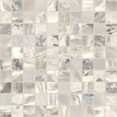 Мозаика Onyx and More White Blend Satin Mosaico 3x3 30x30