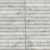 Мозаика Венеция Bianco Carrara, Convex матовая 20х151 300х305х12