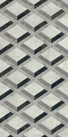 Декор Tarsia Lozenge Nero Deco Lux 3D Rett 60x120