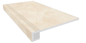 Set/Steptrade/MA02_NS/33x120/S1/Riser/MA02_NS/14.5x120 Ступень Marmulla MA02 Light Beige Неполированная (комплект ступень и подступенок) 33x120