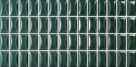Плитка 3D Bars Bevel Emerald Gloss 12.5x25