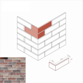 Искусственный камень Сити брик 378-95 Design угол