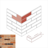Искусственный камень Тироль брик 391-55 Design угол