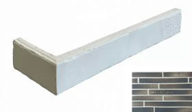 Клинкерная плитка Riegel Forta Black 7304 R (Y) угловаяx14 40x14