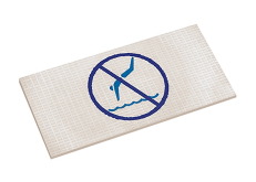 Декор Olympic Series Знак Нет дайвинга на плитке Antislip с сетчатой поверхностью Unglazed-Cobalt 12x24.5