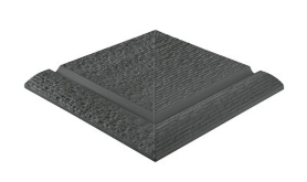 Бордюр Olympic Series Наружный угловой элемент поручней Apache Anthracite 32.5x32.5