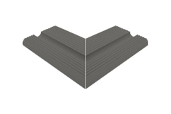 Бордюр Olympic Series Внешний угол поручня Universal Anthracite 12x24.5