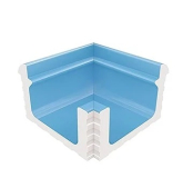 Декоративная вставка Olympic Series Переливной лоток керамический внутренний угол Light Blue 24x24