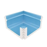 Декоративная вставка Olympic Series Переливной лоток керамический внутренний угол Light Blue 29x29